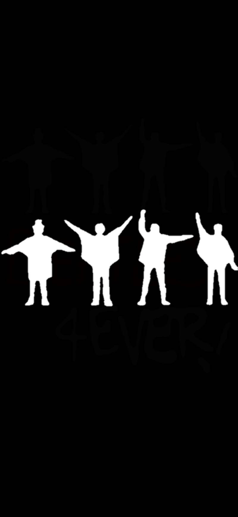 Silhouette Help! The Beatles Wallpaper