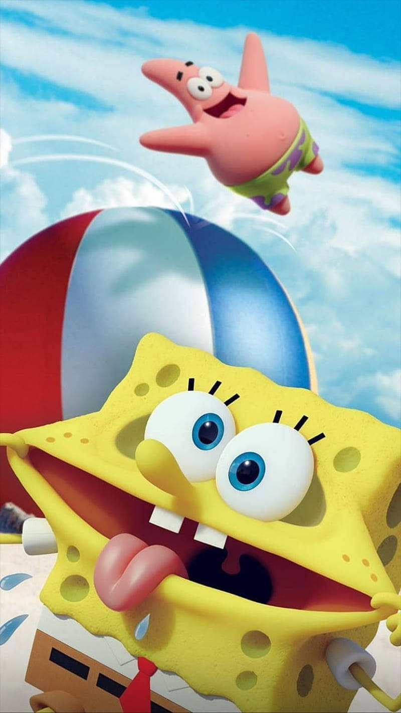 Silly Spongebob And Patrick 3d Phone Wallpaper