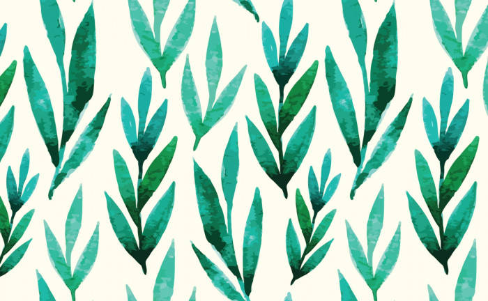 Simple Painted Leaves Aesthetic Wallpaper