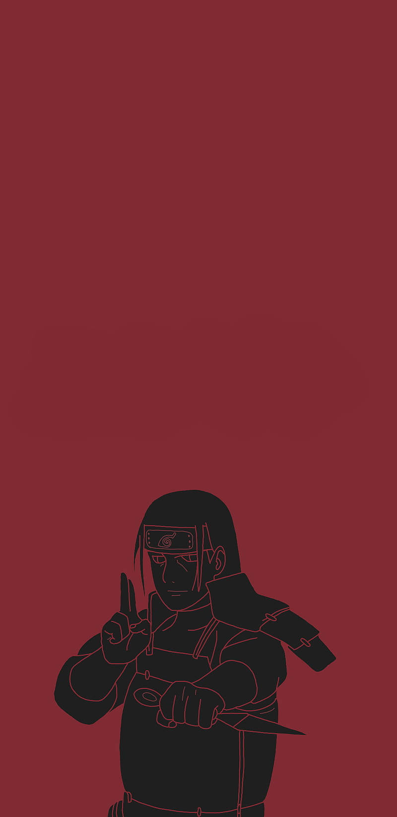 Simple Red Hashirama Phone Wallpaper