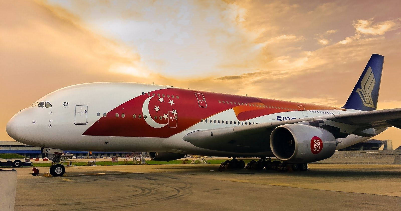 Singapore Airlines Sunset Flag Wallpaper