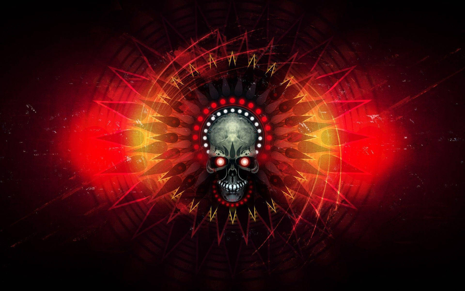 Sinister Skull For Day Of The Dead Wallpaper