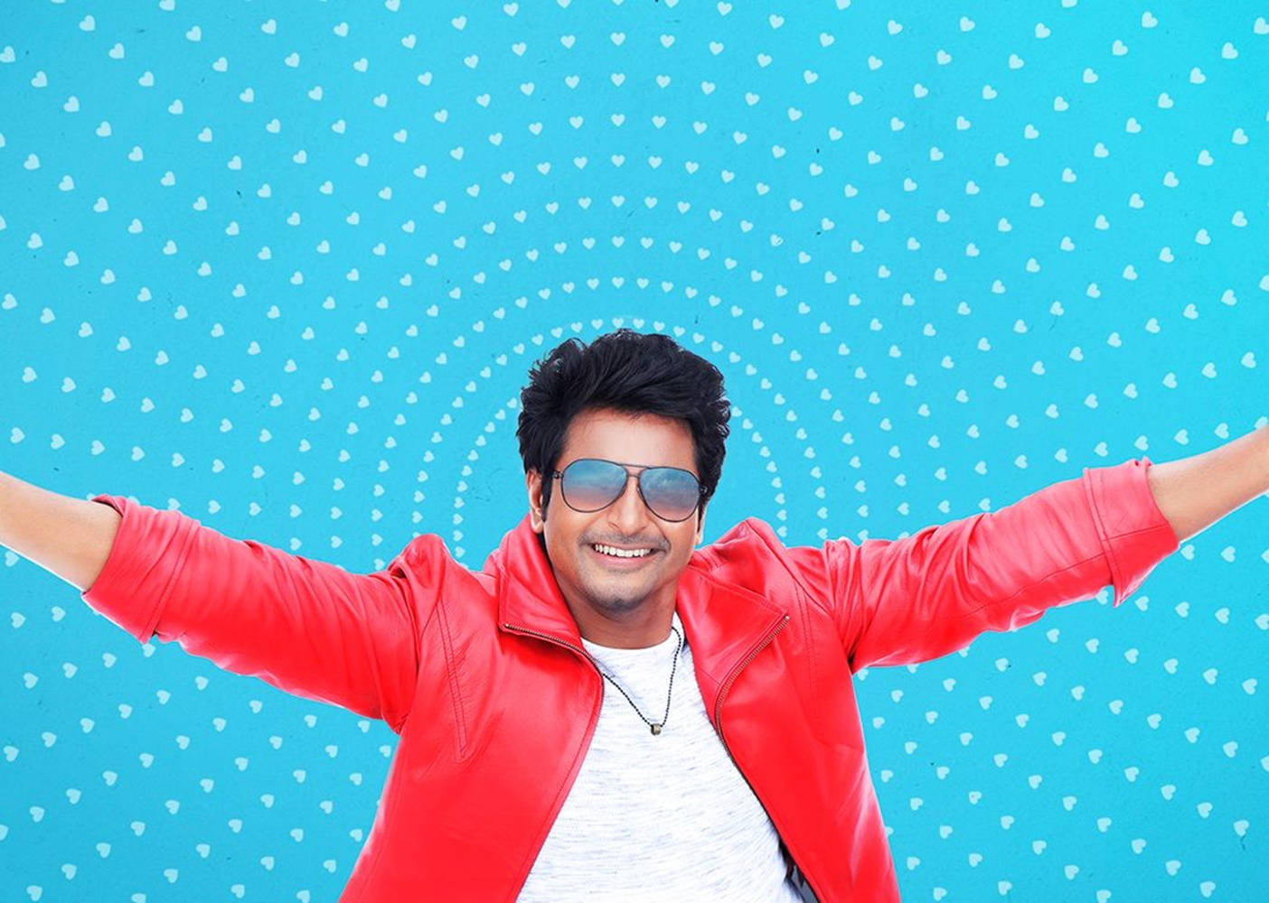 Sivakarthikeyan Blue Polka Dot Wallpaper