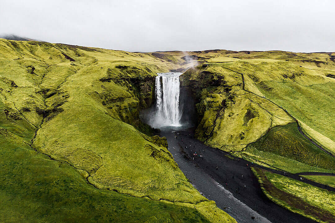 Skogafoss Waterfall Best Ever Desktop Wallpaper