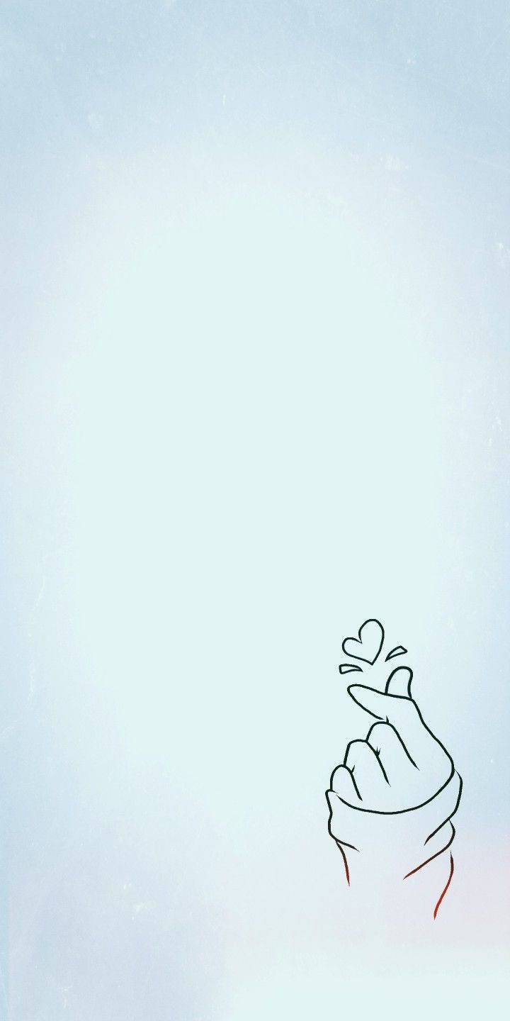 Small Korean Finger Heart Wallpaper