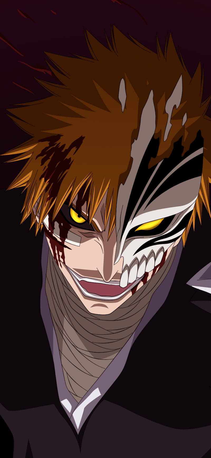 Smiling Hollow Ichigo Close-up Bleach Iphone Wallpaper