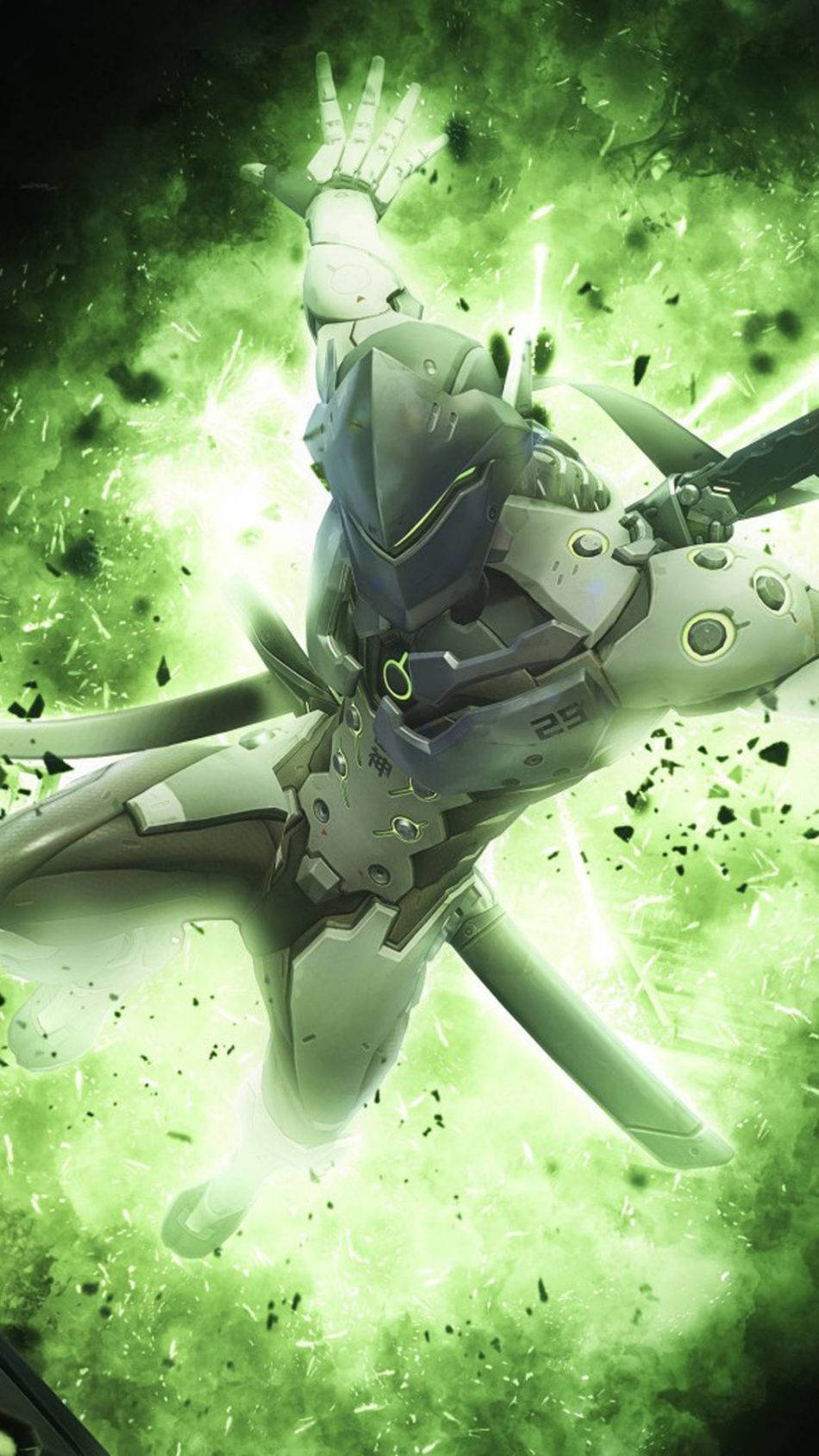 Smoky Battlefield Genji Iphone Wallpaper