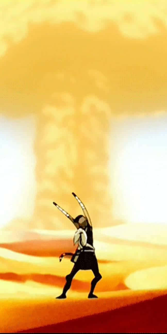 Sokka On Sand Tornado Wallpaper