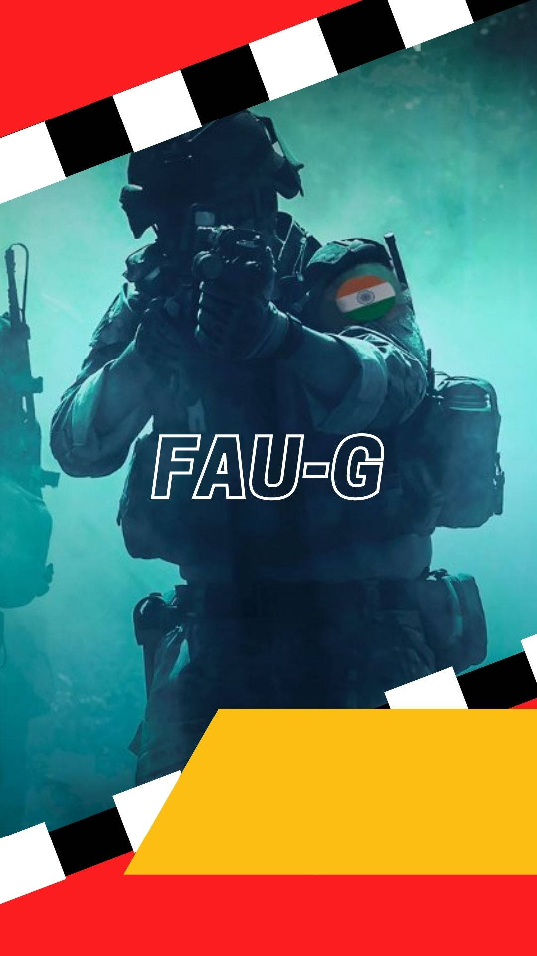 Soldier Aiming A Gun Fau-g Colorful Wallpaper