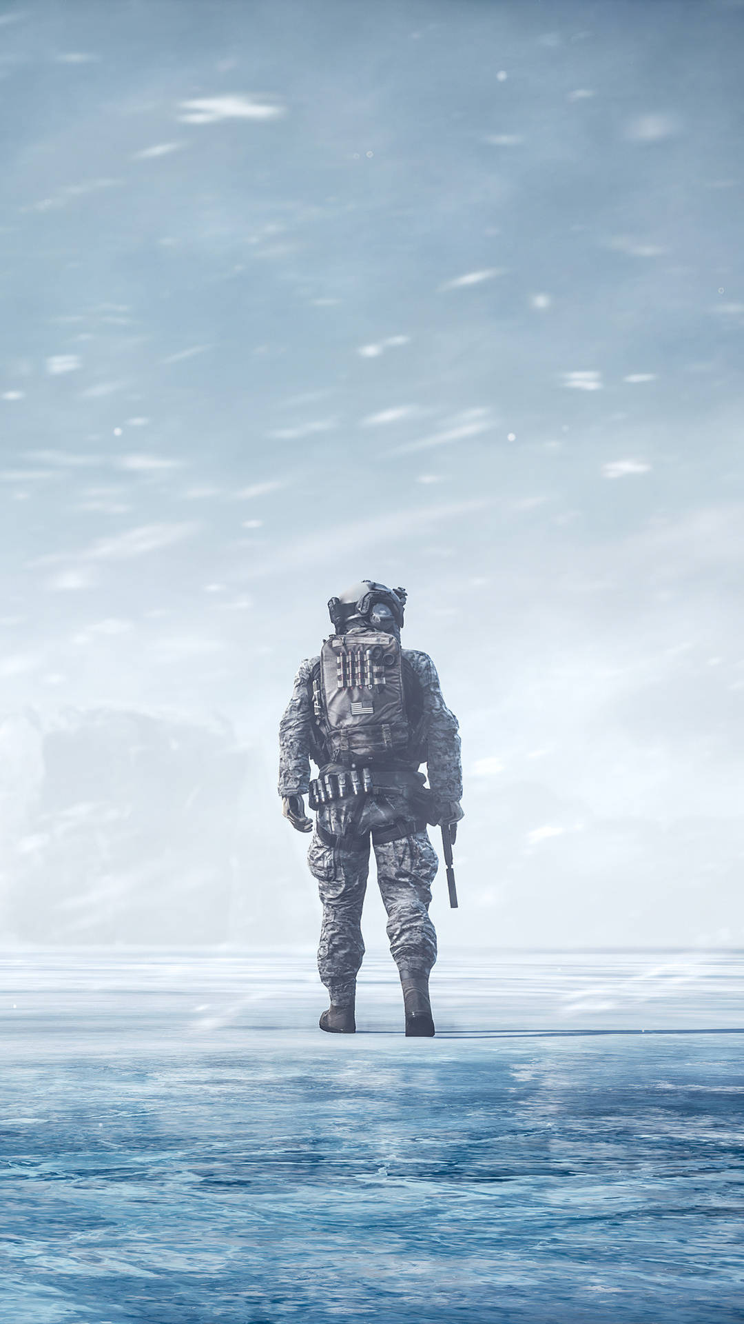 Soldier On Ice Battlefield 4 Phone Wallpaper