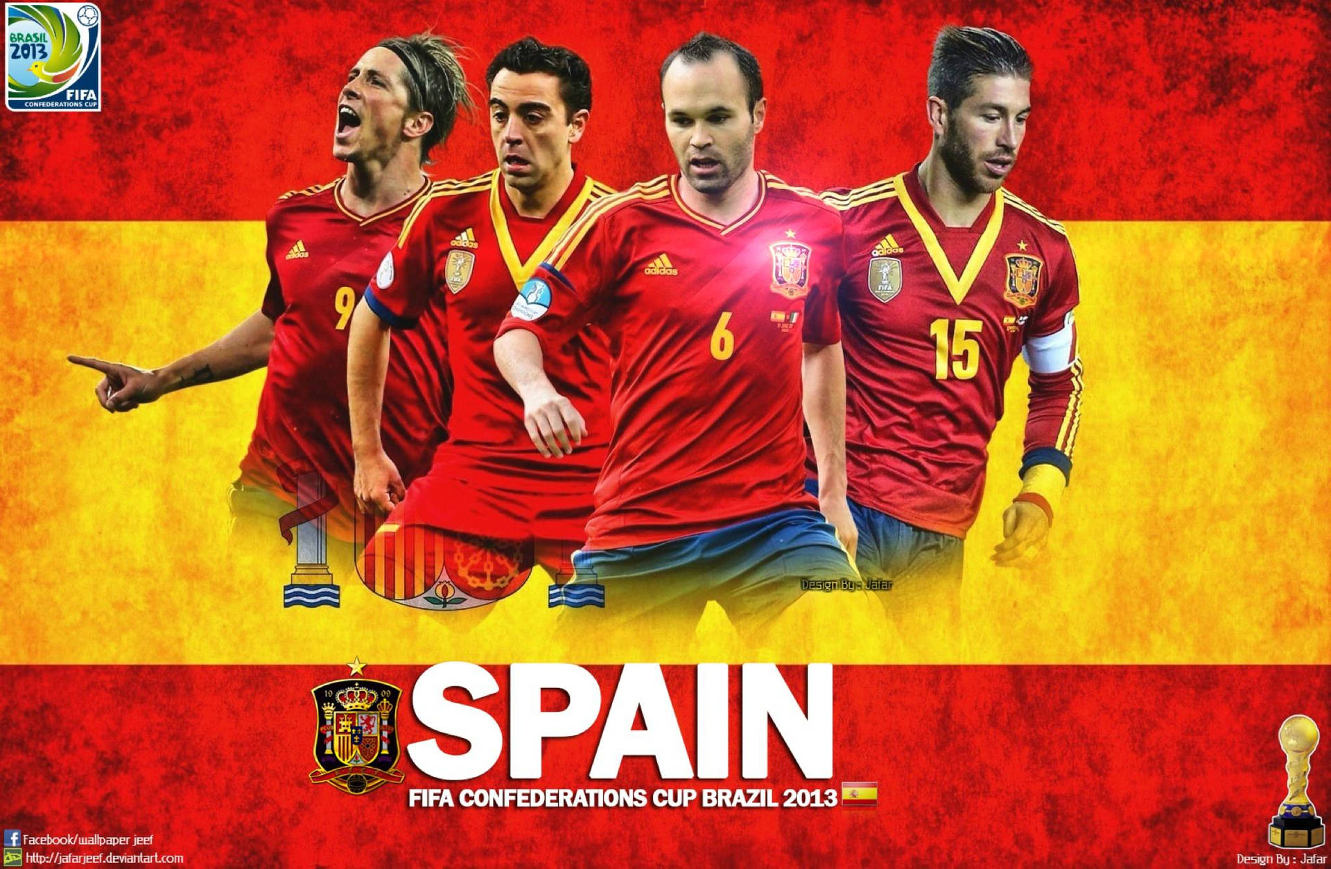 Spain National Football Team Fifa Brazil 2013 Wallpaper