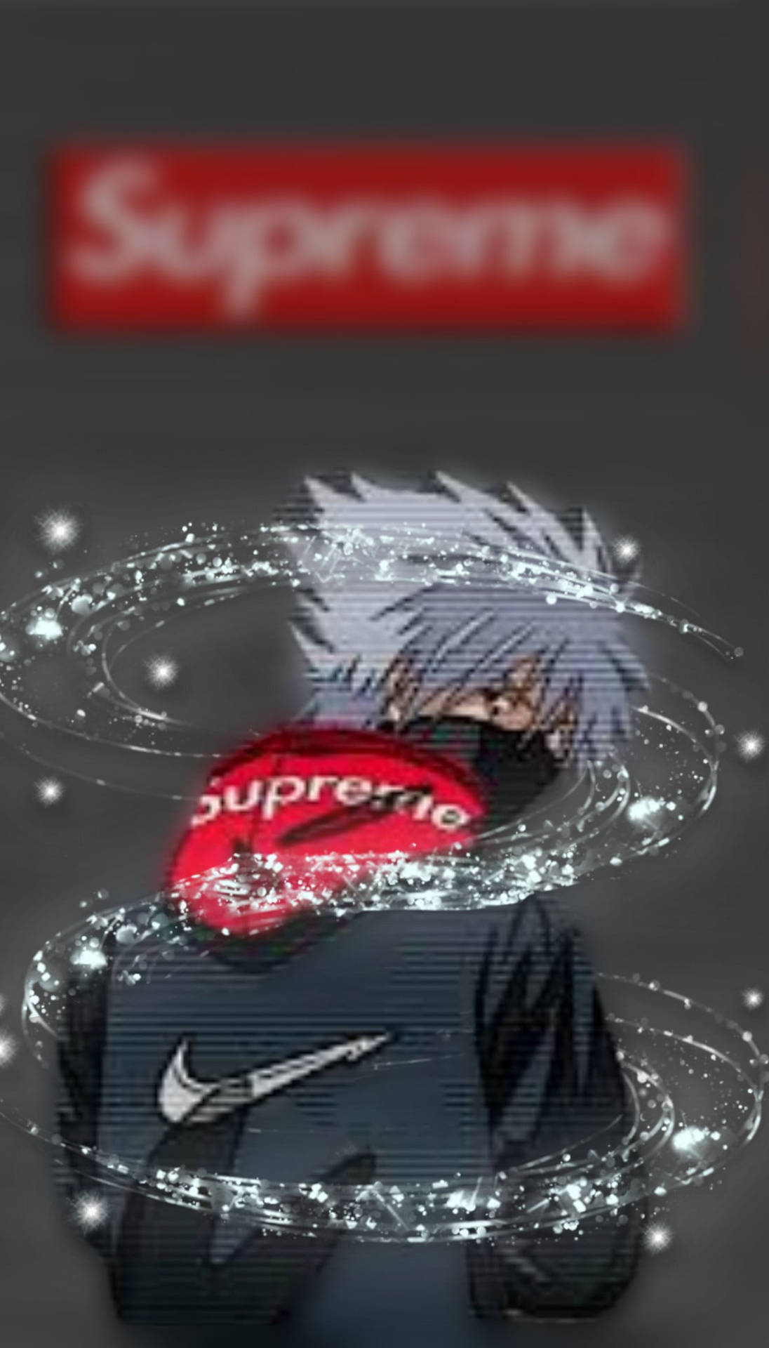 Sparkling Swirl Around Kakashi Hatake Supreme Wallpaper