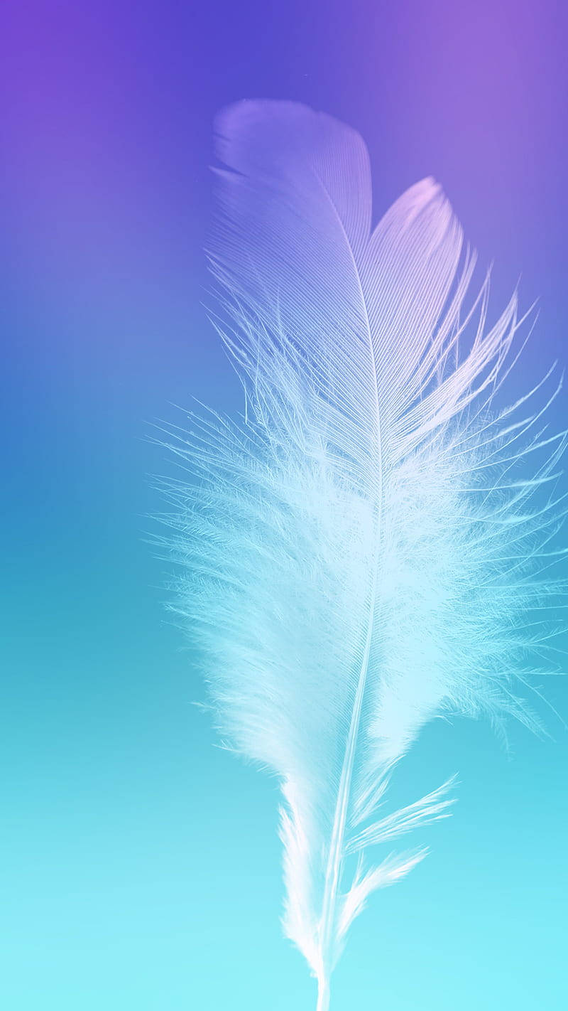 Sparkling White Feather For Samsung Galaxy Note 7 Wallpaper