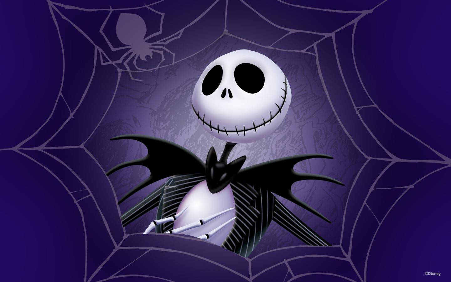 Spider Web And Jack Skellington Wallpaper