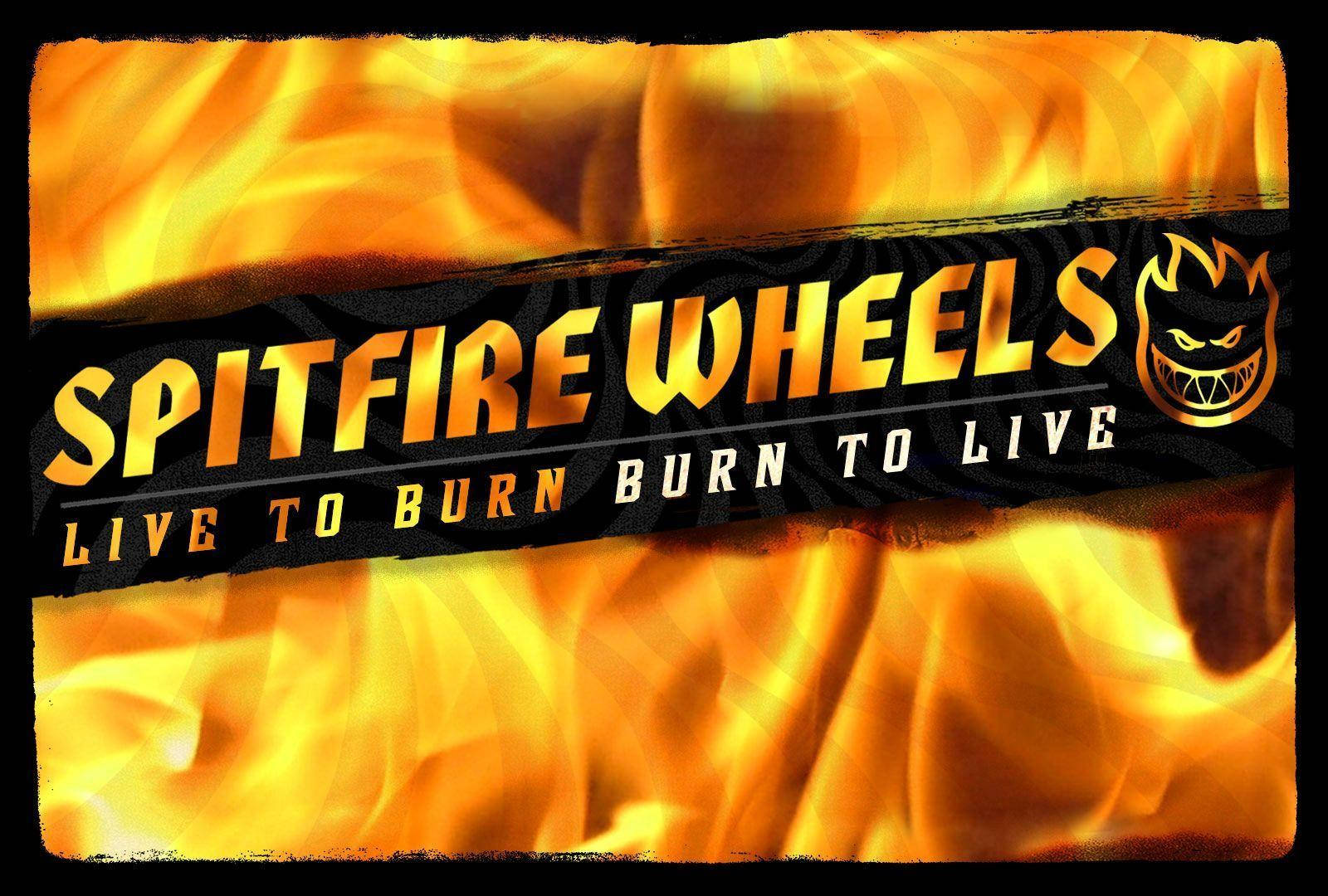 Spitfire Logo And Slogan Fire Aesthetic Wallpaper