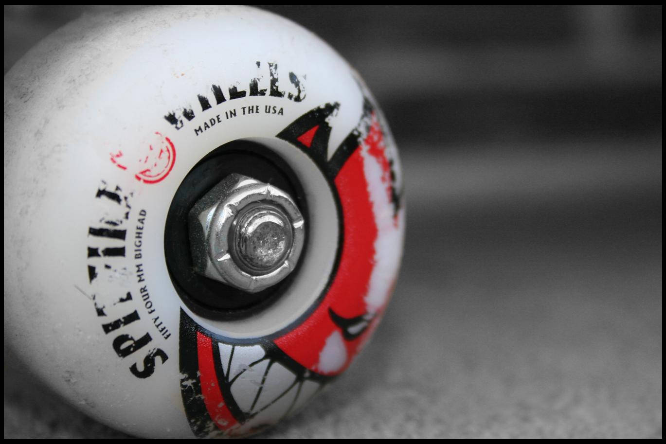 Spitfire Logo Face On Skateboard Wheel Wallpaper