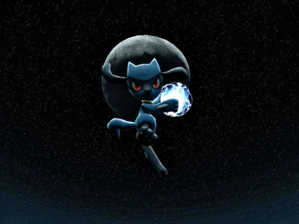 Starry Night Riolu Wallpaper