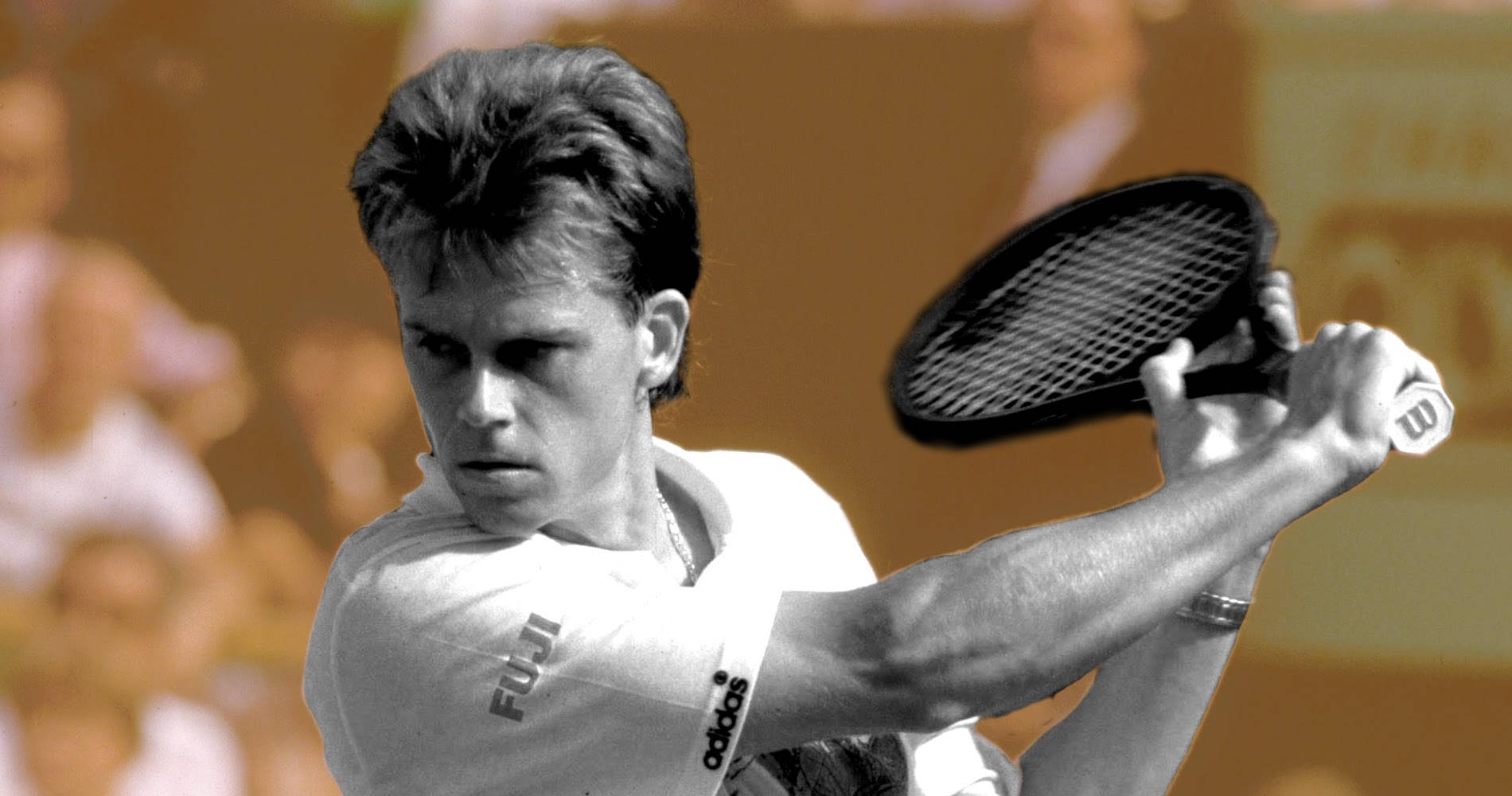 Stefan Edberg Tennis Match Graphic Art Wallpaper