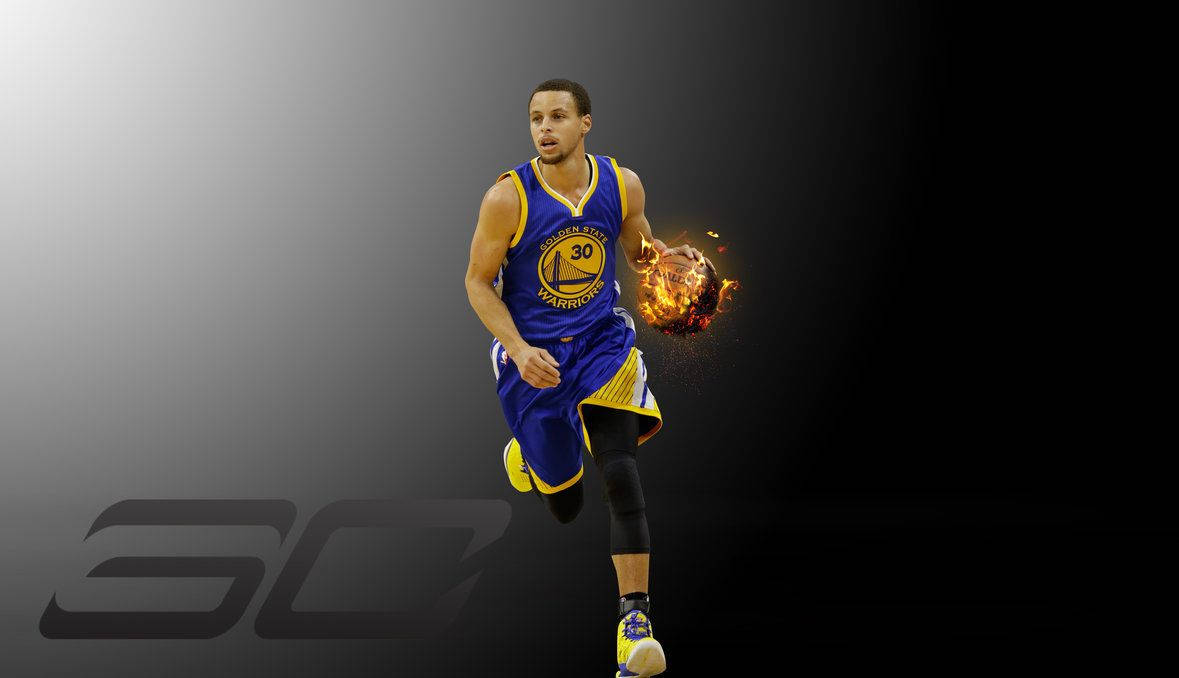 Stephen Curry Dribbling Fanart Wallpaper