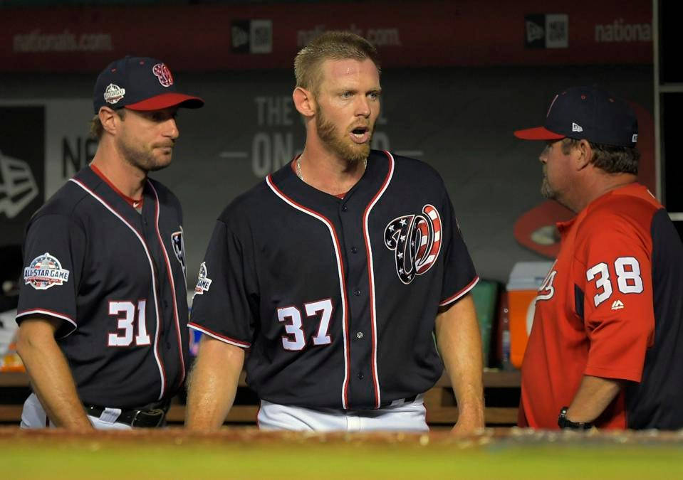 Stolen Shot Of Baseballer Stephen Strasburg Wallpaper