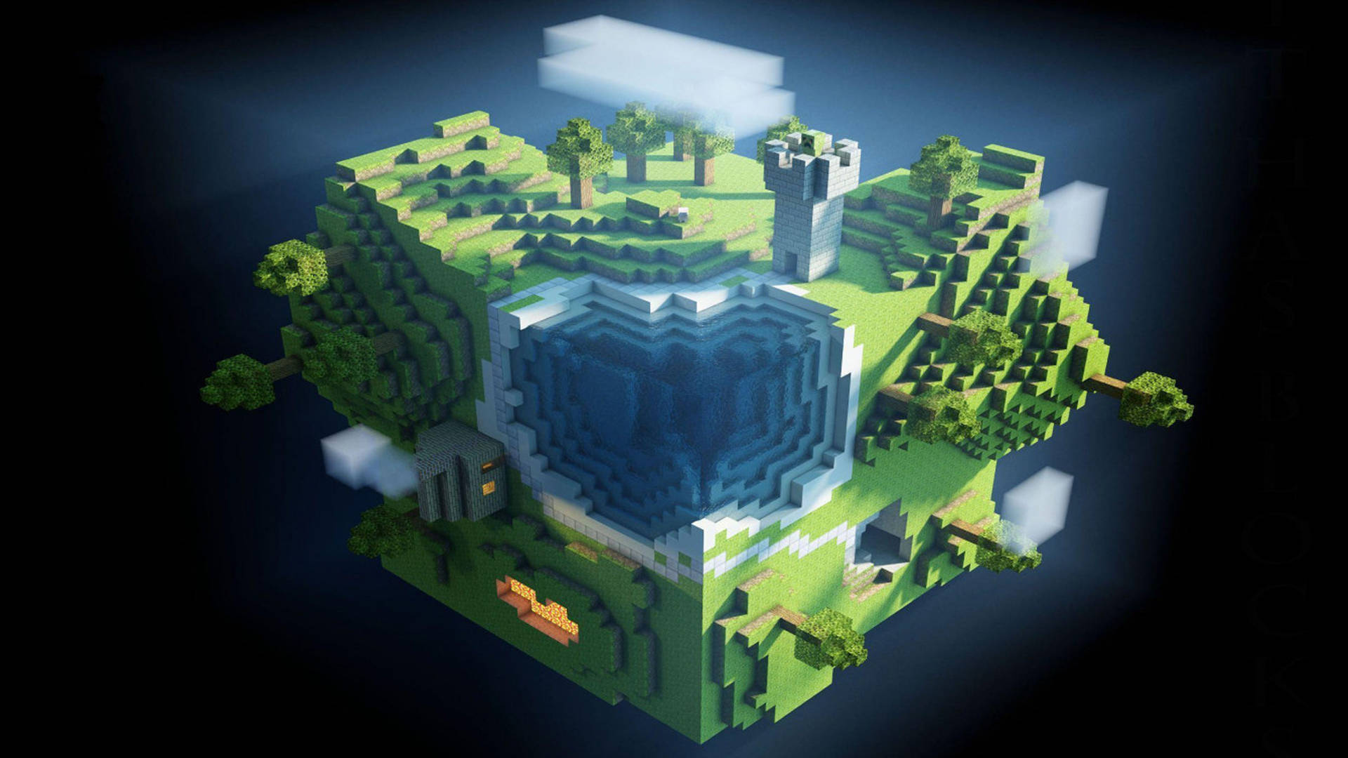 Strange Planet 2560x1440 Minecraft Wallpaper