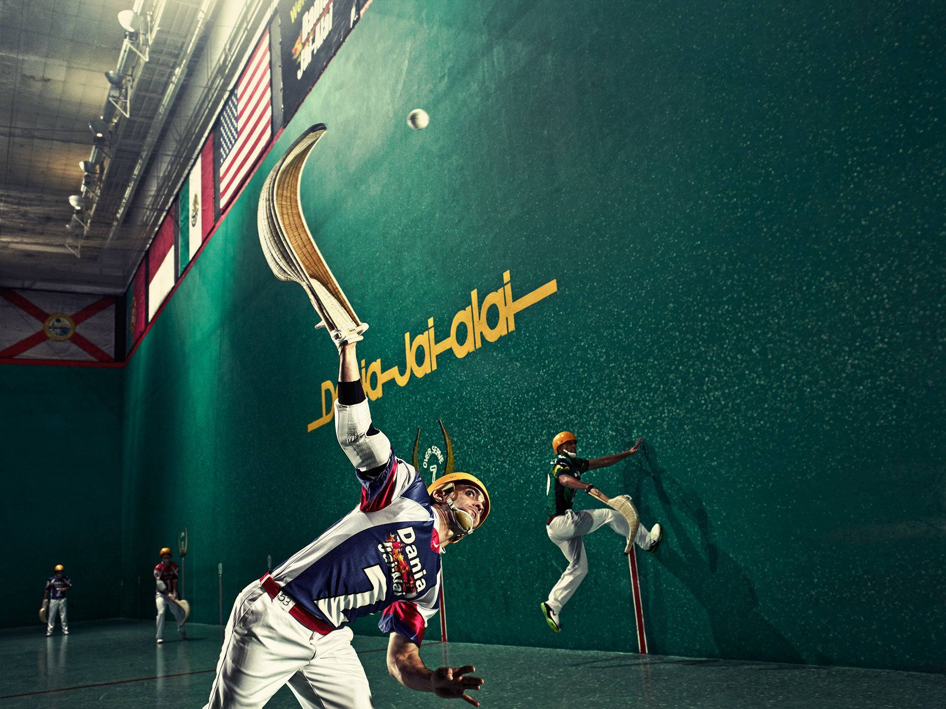 Strategic Athlete In Motion - A Highlight On Jai Alai Wallpaper