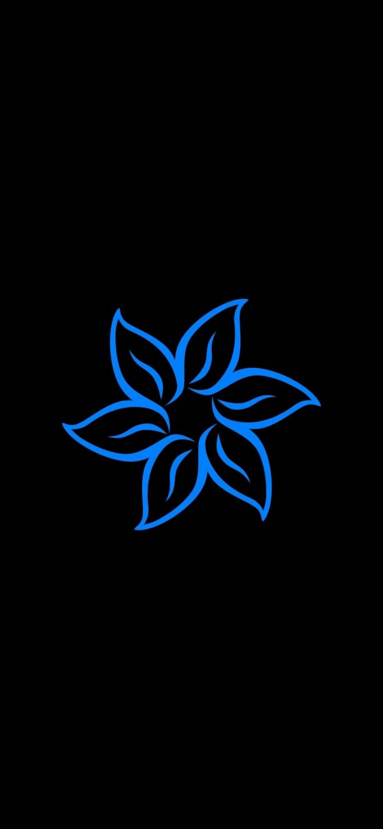 Stunning Blue Flower Oled Display Aesthetic Wallpaper