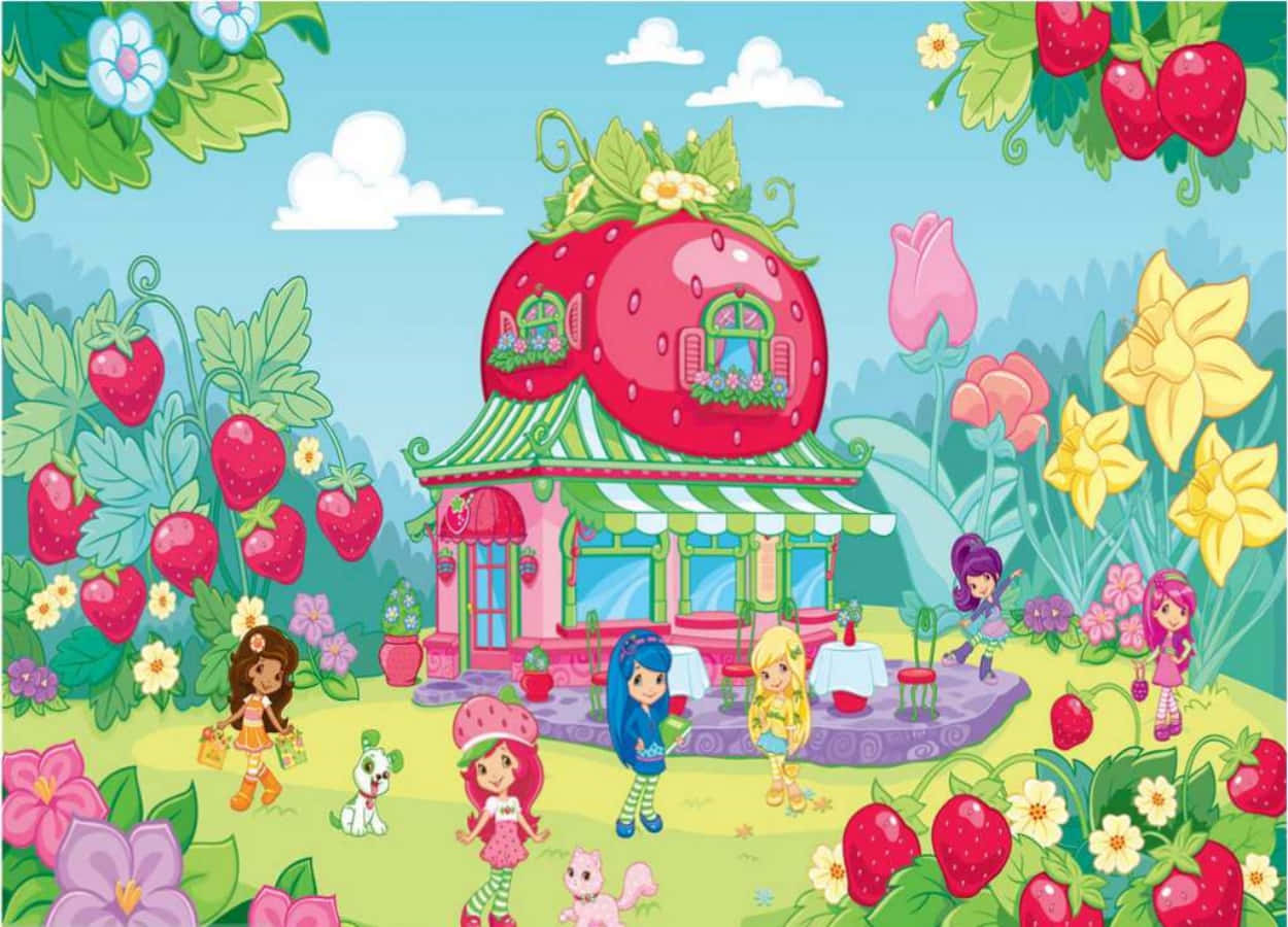 Stunning Strawberry Shortcake Delight Wallpaper