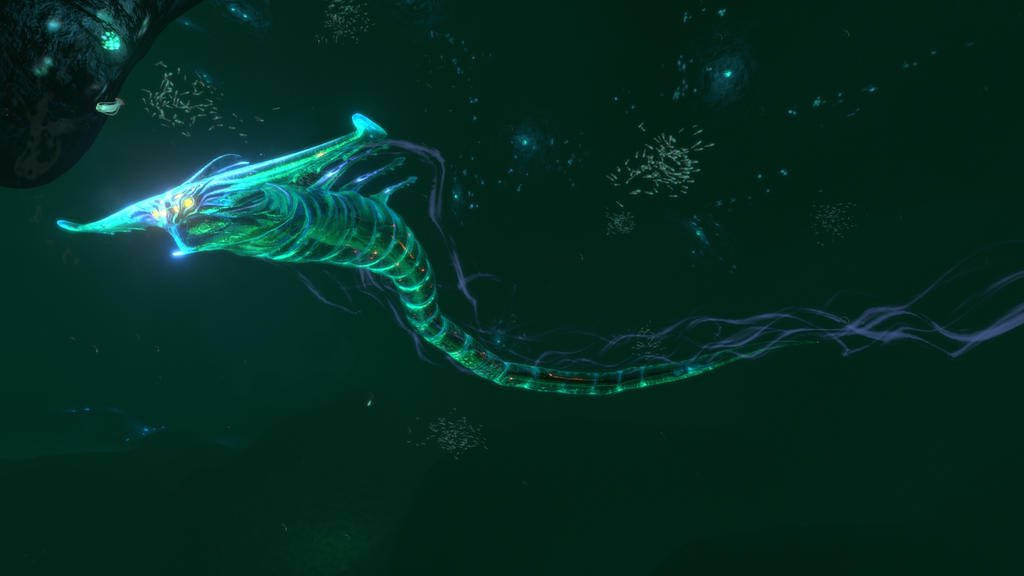 Stunning Visual Of Ghost Leviathan In Underwater World Wallpaper