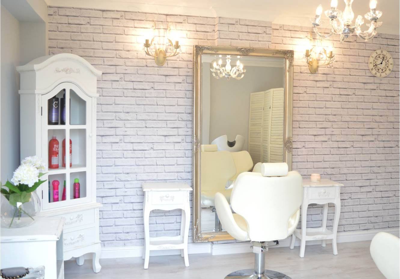 Stylish Hair Salon Interior Wallpaper