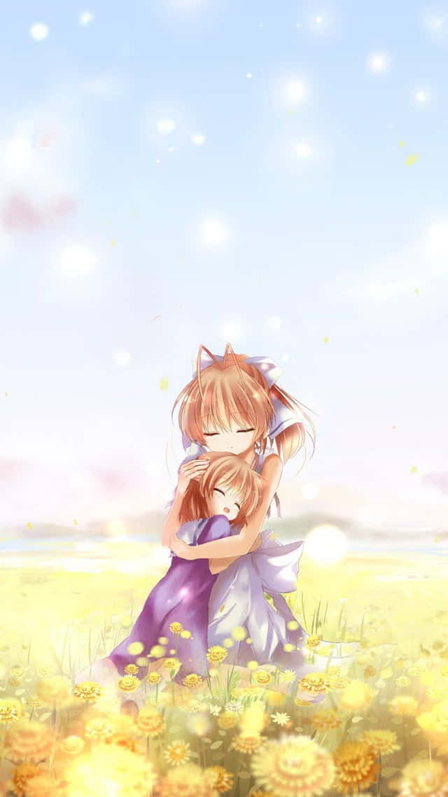 Sunlit_ Flower_ Field_ Embrace Wallpaper