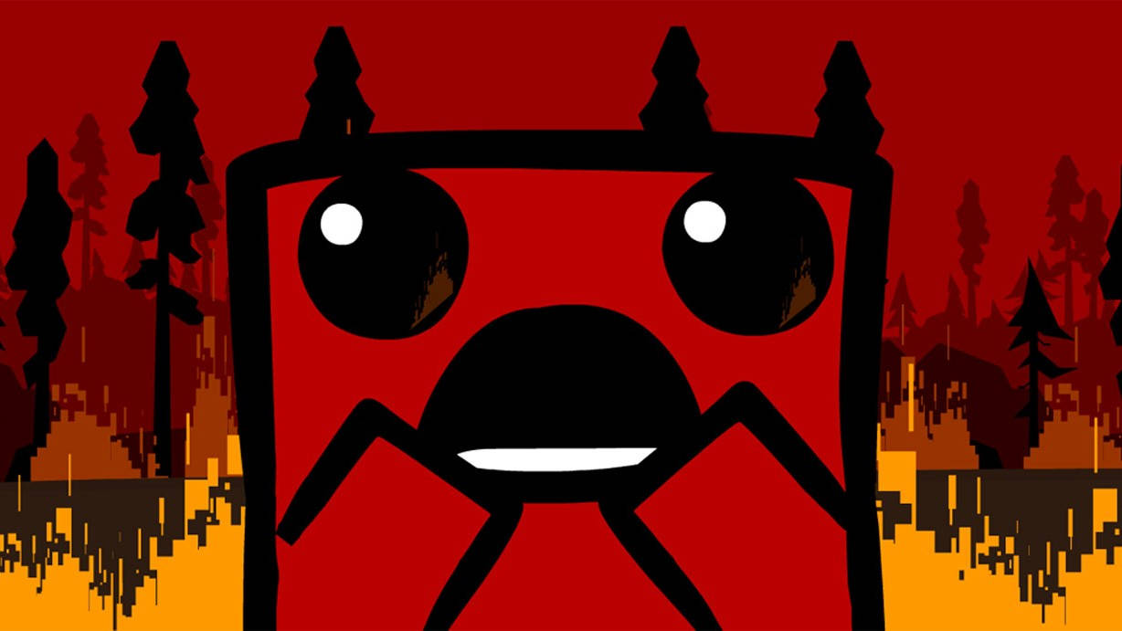 Super Meat Boy Shocked Face Wallpaper