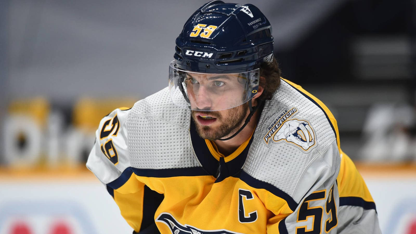 Swiss Player Roman Josi Closeup Shot Wallpaper