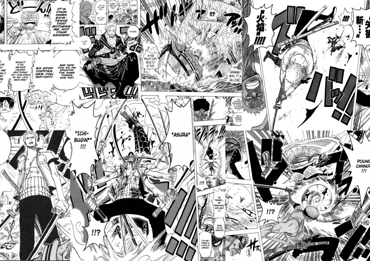 Swordsman Roronoa Zoro Manga Panel Wallpaper