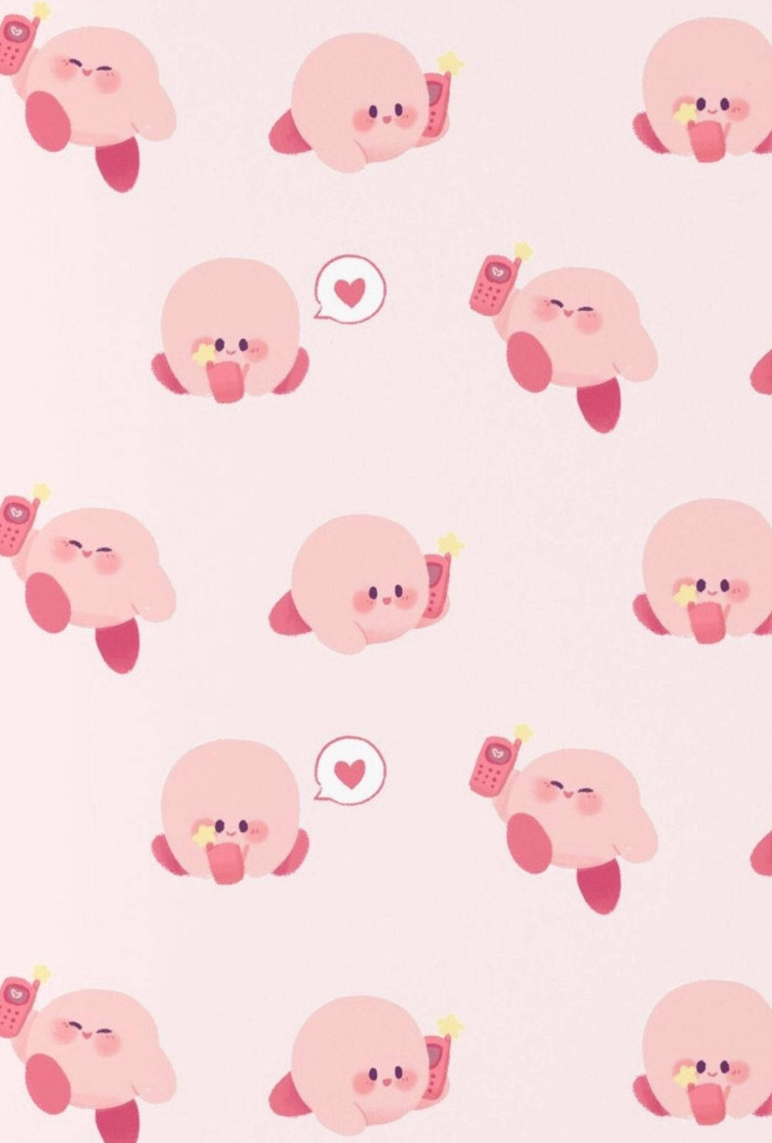 Take A Journey With Kirby Into The Magical World Of Pink! Wallpaper