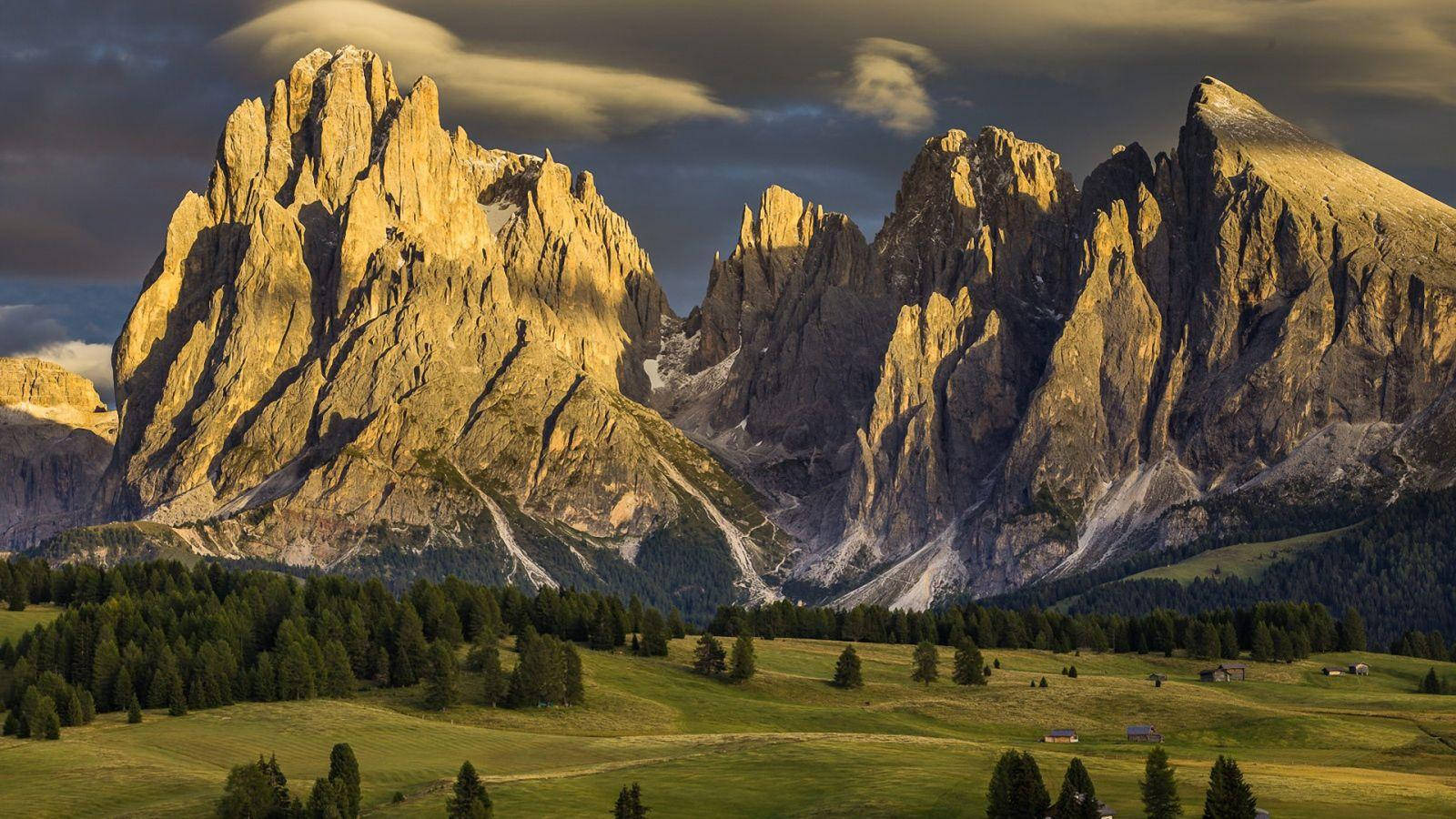 Tall Mountains Full Hd 1600x900 Wallpaper