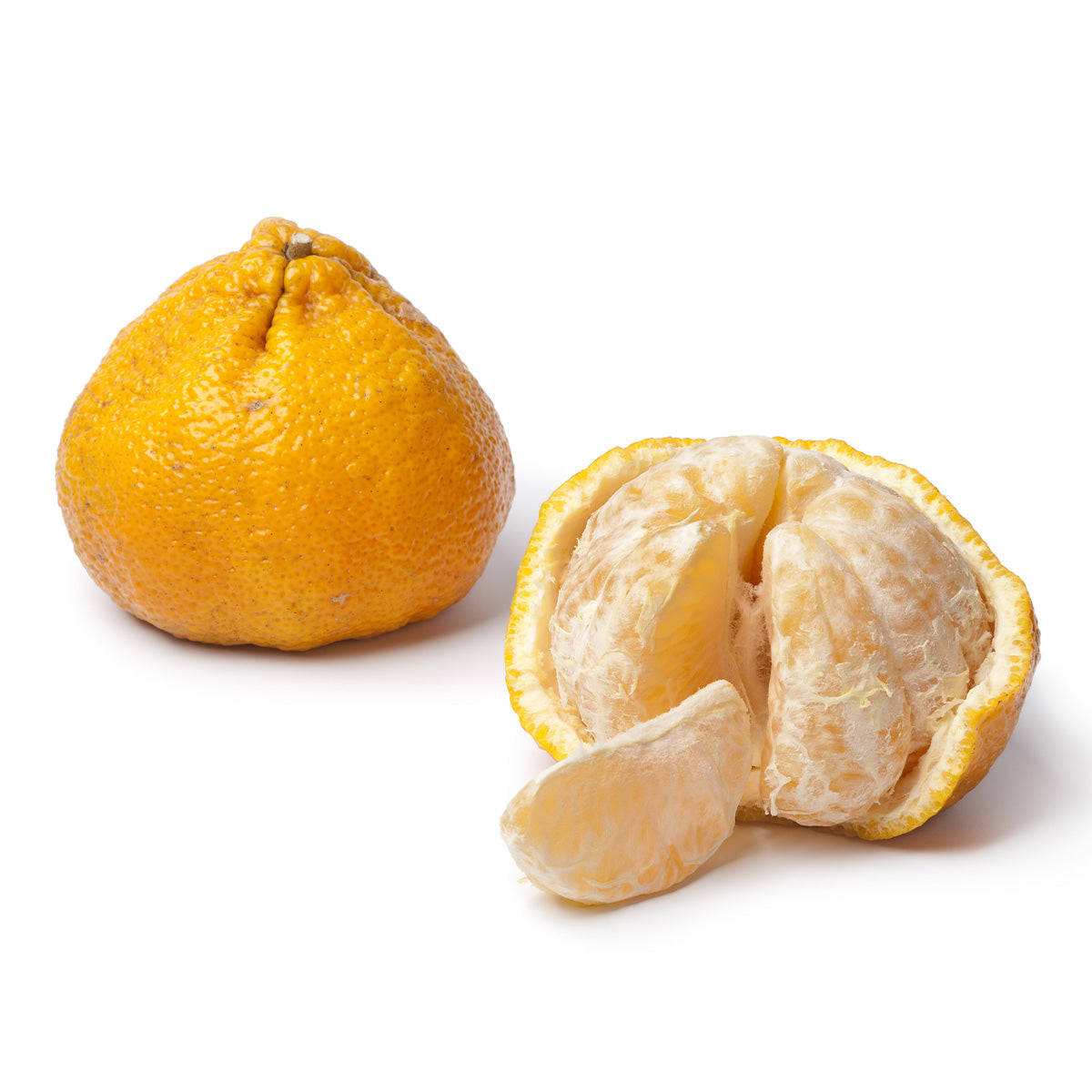 Tangelo Half Peeled Fruit Wallpaper