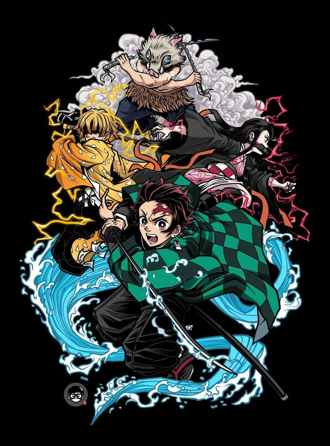 Tanjiro And Nezuko Kny Main Cast Wallpaper