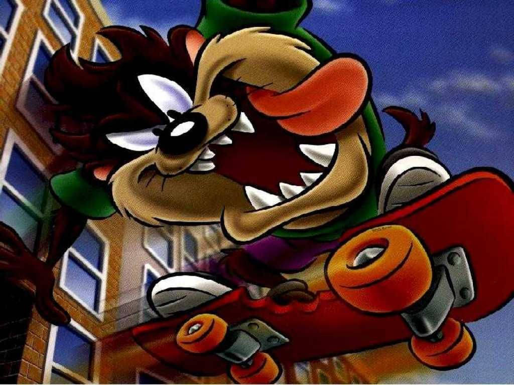 Tasmanian Devil Taz Roller Skates Wallpaper