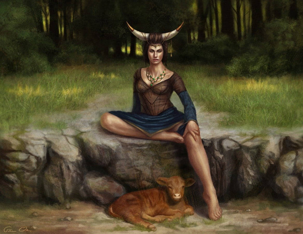 Taurus Woman Deer Wallpaper