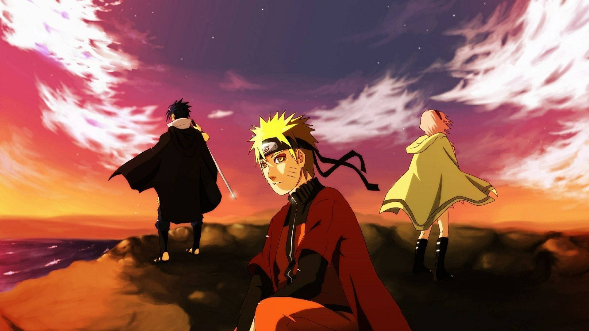 Team 7 Characters Naruto Laptop Wallpaper