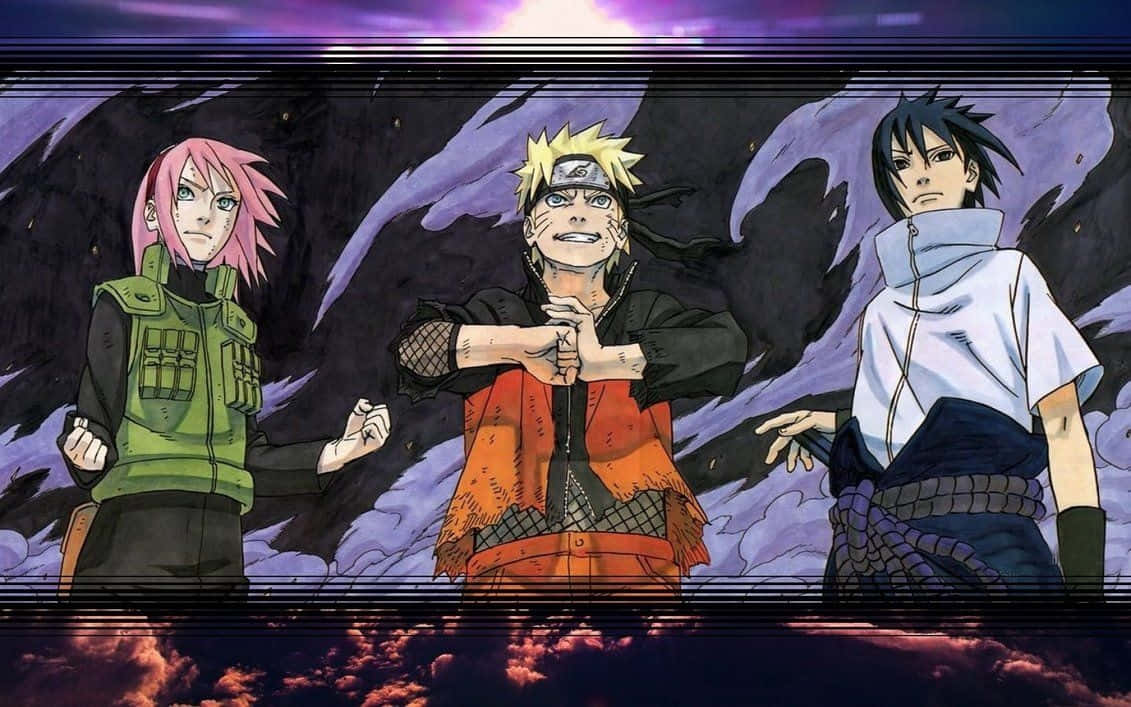 Team 7: Naruto, Sakura, Sasuke And Kakashi Taking A Break Wallpaper