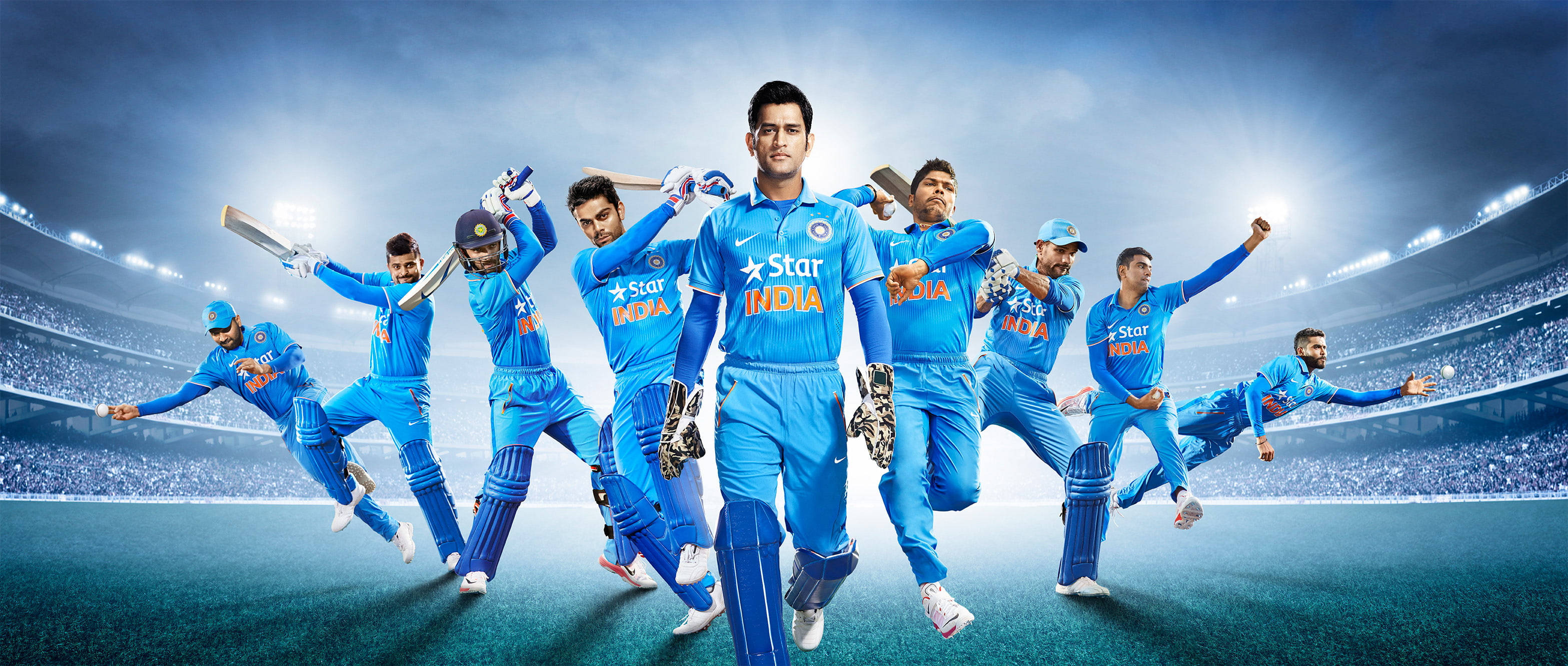 Team India 4k Cricket Field Wallpaper