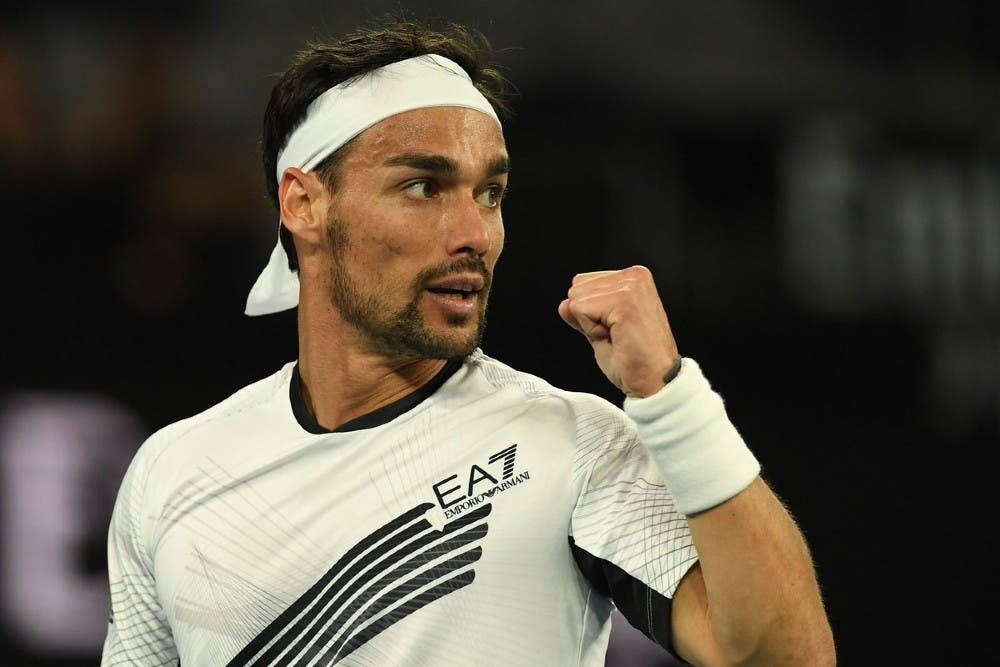 Tennis Sensation Fabio Fognini In Action Wallpaper