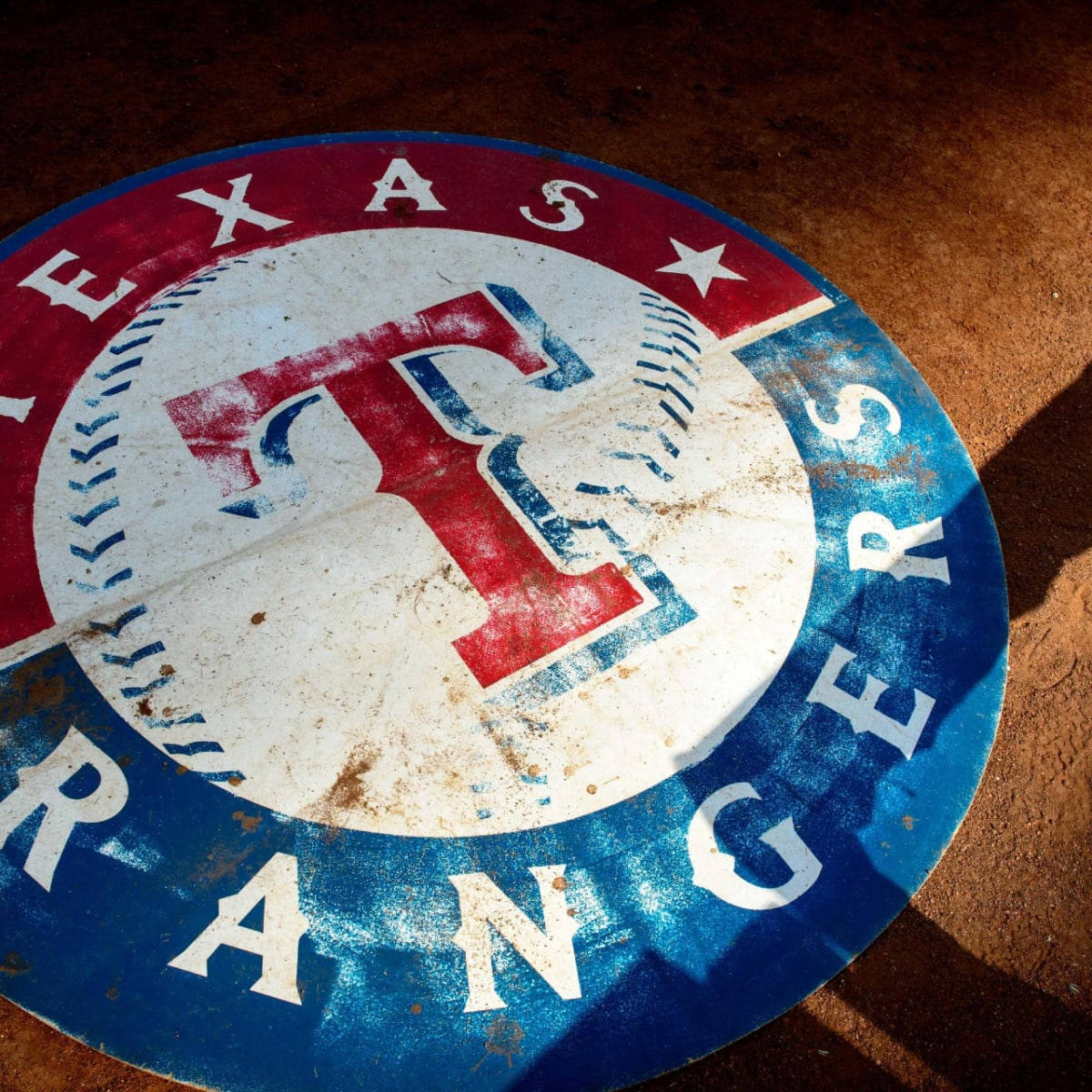 Texas Rangers Logo On The Floor Wallpaper