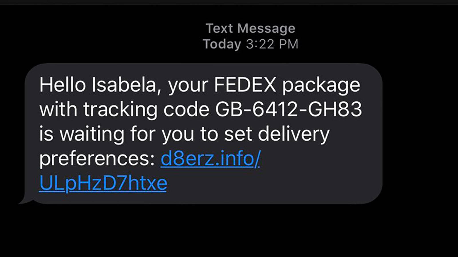 Text Message Fedex Tracking Wallpaper