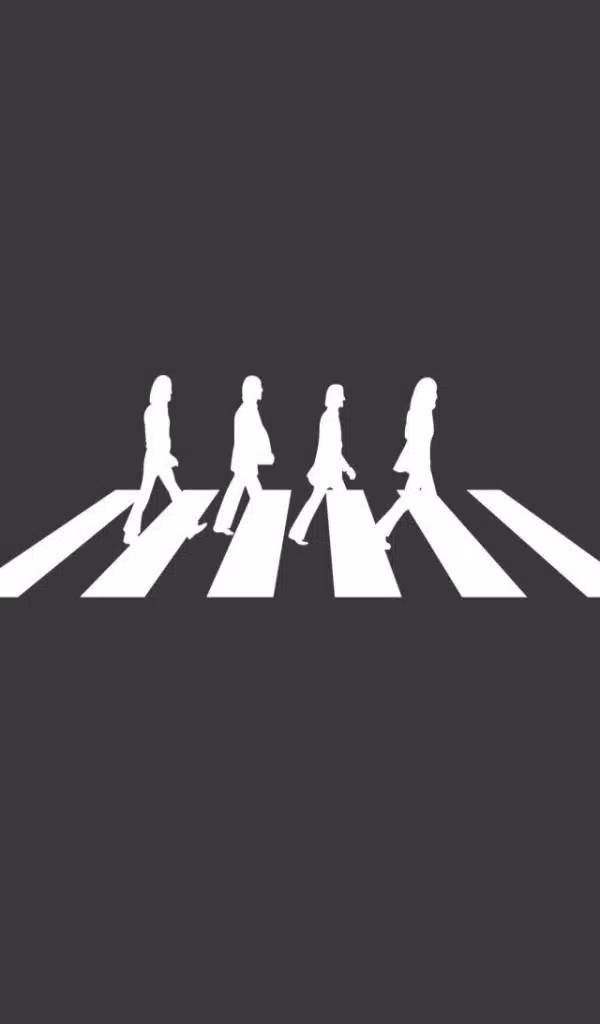 The Beatles Crosswalk Silhouette Wallpaper