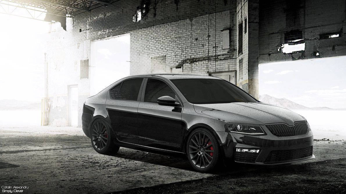 The Black Beast – Skoda Octavia Rs Wallpaper