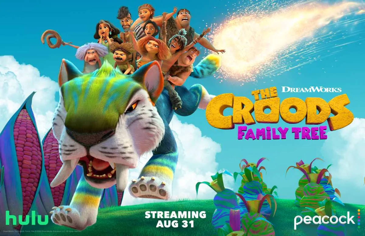 The Croods On Chunky's Back Wallpaper