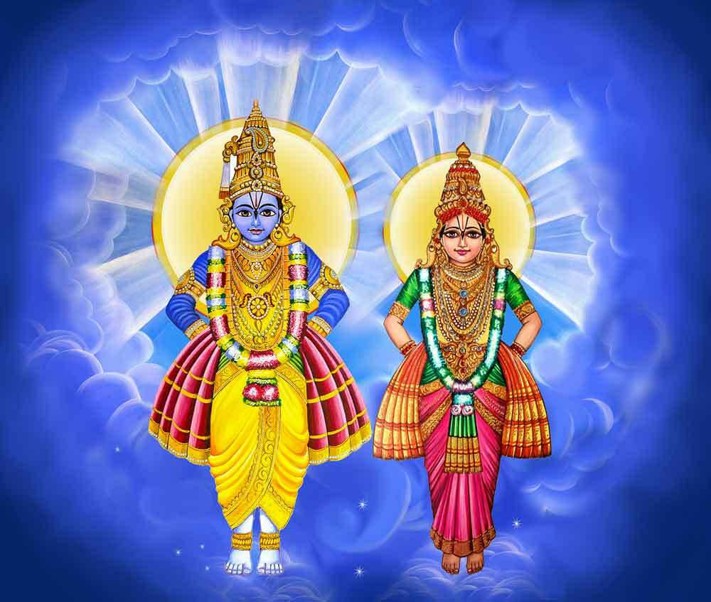 The Divine Love Of Lord Pandurang And Rukmini Wallpaper